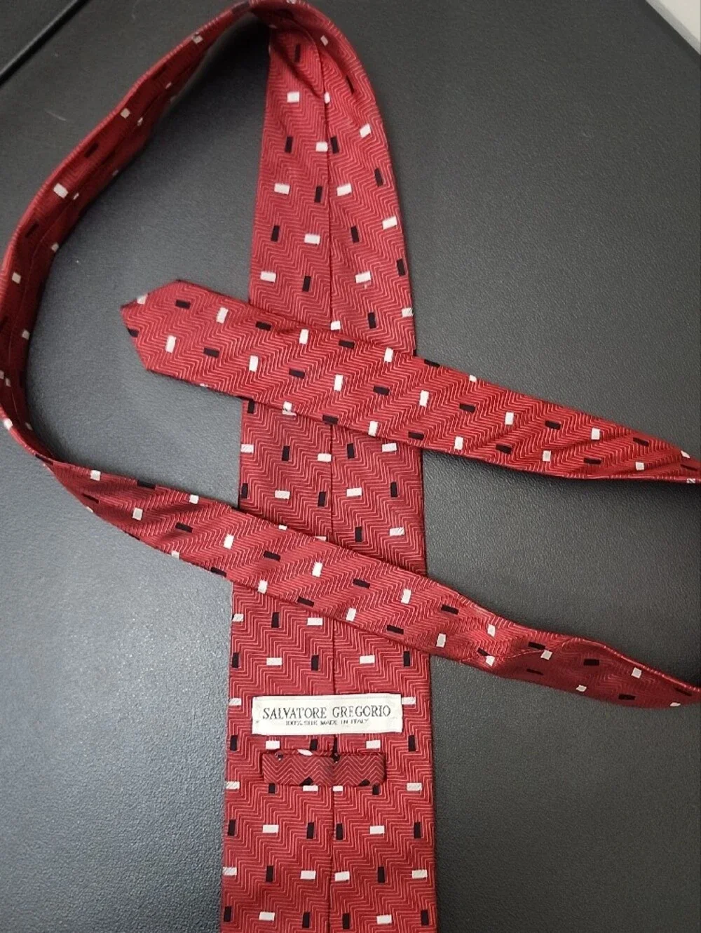 Bundle of 3 Salvatore Gregorio 100% Silk Ties Handmade in Italy Geometric Luxury